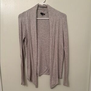 Gray Open Front Women's Sweater